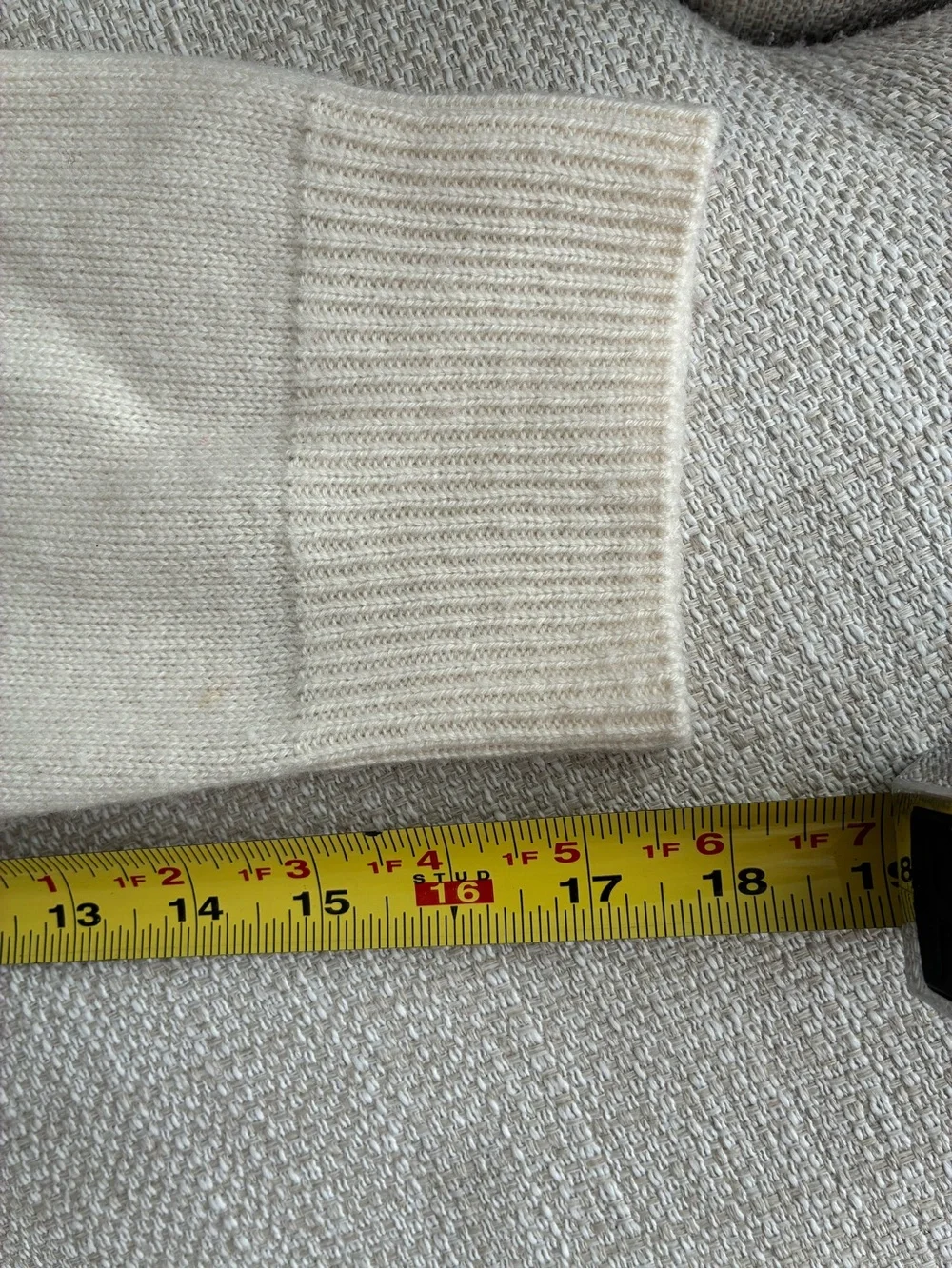 PARKE Sweater Women’s Small Wool Cashmere Cream - Picture 6 of 9